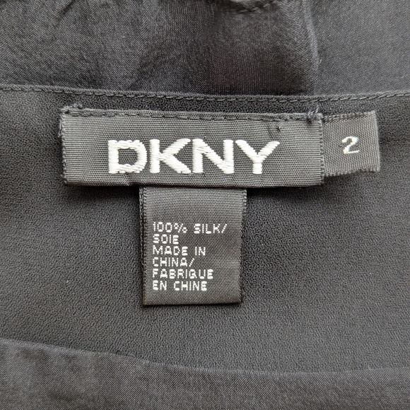 DKNY Y2K Silk Tiered Ruffle Mini Party Going Out Drop Waist Lined Skirt Size 2 - Picture 5 of 8